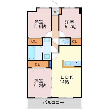 ヴィラージュエクセランの物件間取画像